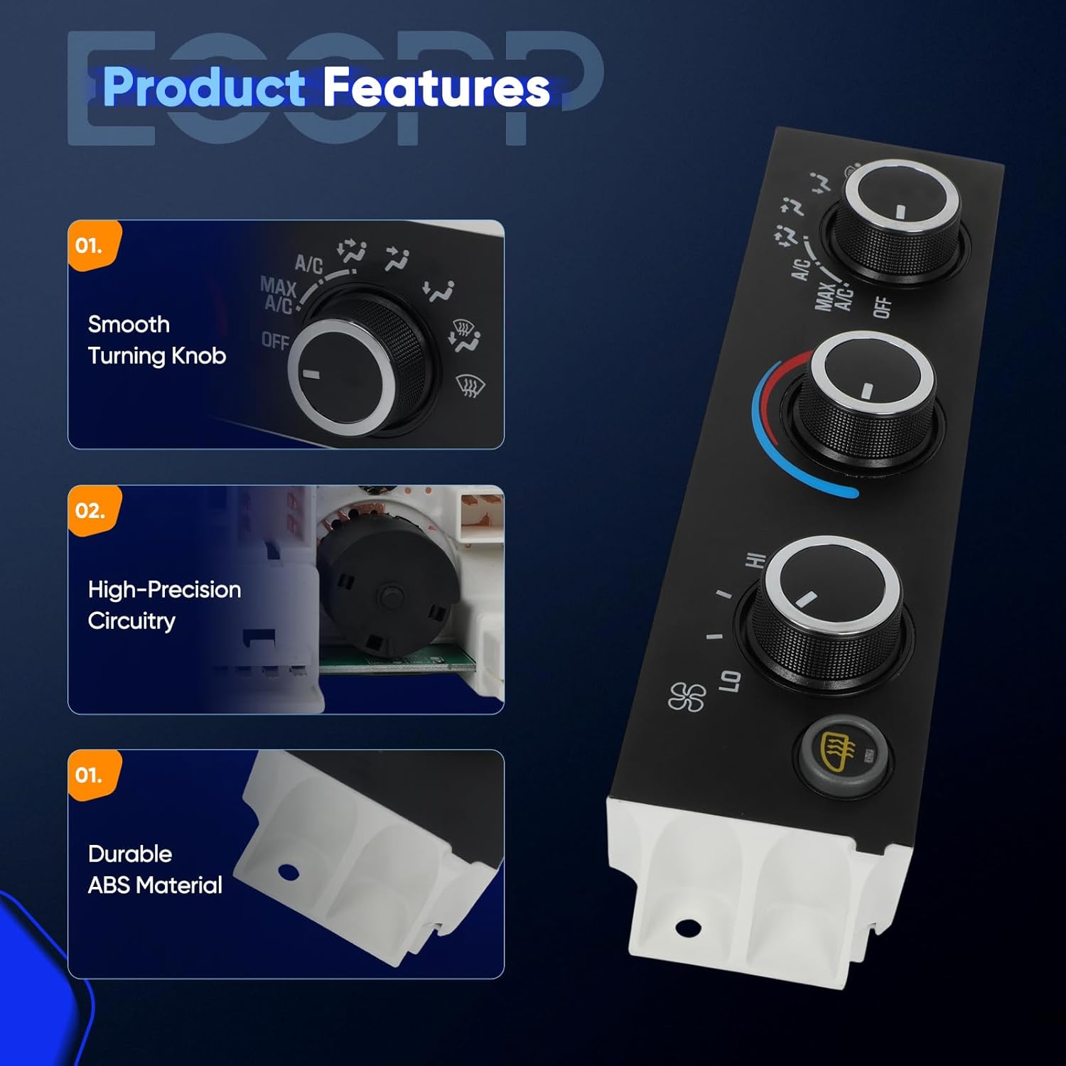 ECCPP 15773679 A/C Climate Control Module AC Heater Climate Control Panel Switch 2008-2014 for Chevrolet Express 1500 for 2009-2023 for Chevrolet Express Pasajeros