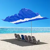 TENRAI Sombra de Praia Portátil para 6 Pessoas, Autoajustável Conforme O Vento Muda, Barraca de Praia Dobrável, Abrigos Solares, Configuração Simples e Rápida, Abrigo para Praia Ao Ar Livre, Combate V