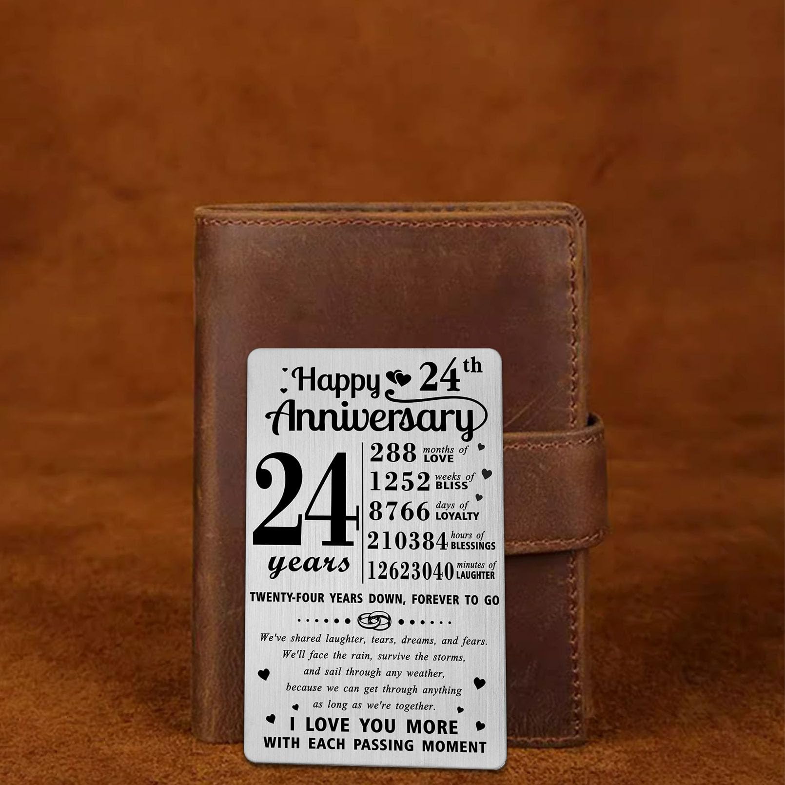 Richesele 24 Year Wedding Anniversary Card, 24th Wedding Anniversary Card - Image 4
