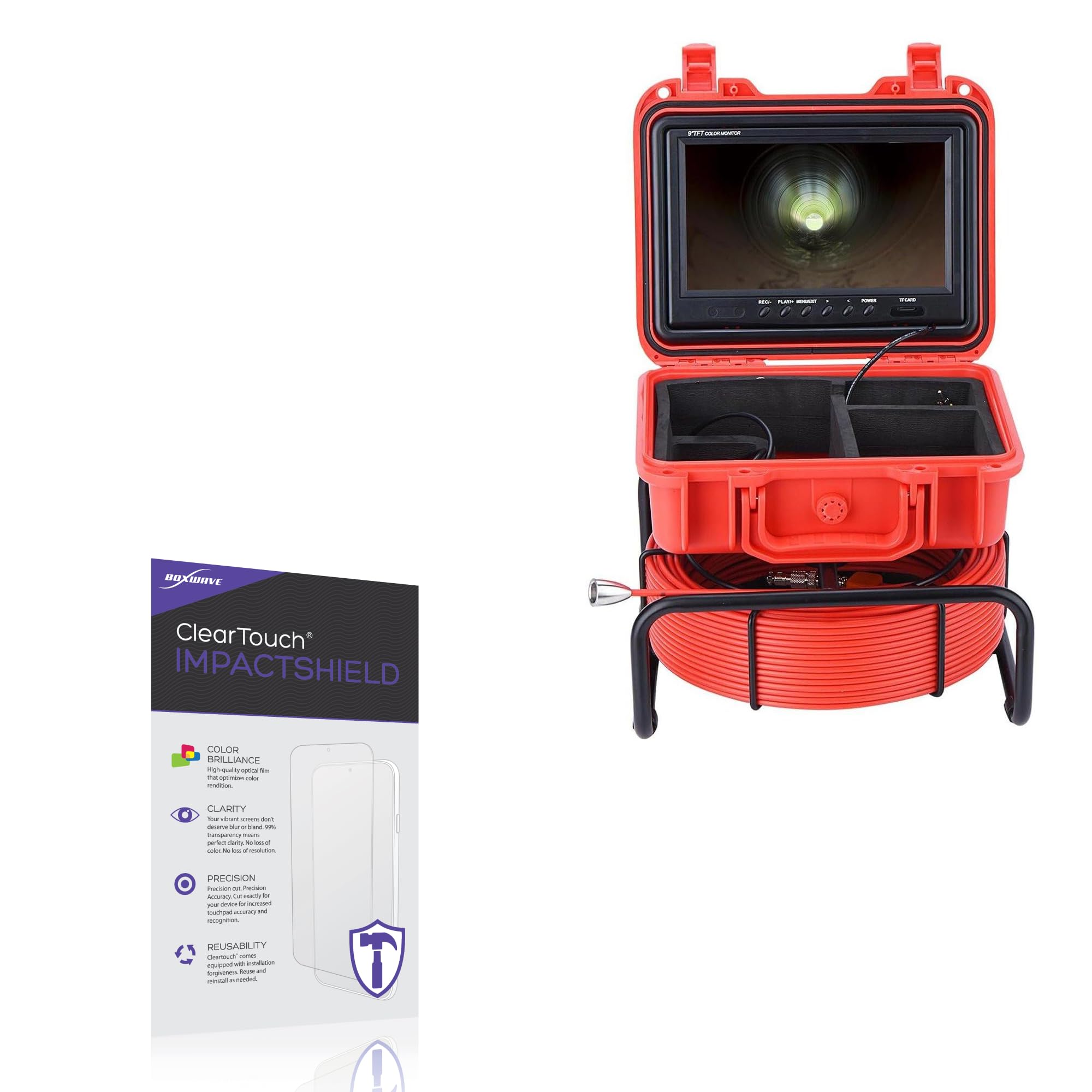 BoxWave Screen Protector Compatible with MINGBOSKY Sewer Camera (9 in) - ClearTouch ImpactShield (2-Pack), Impenetrable Screen Protector Flexible Film