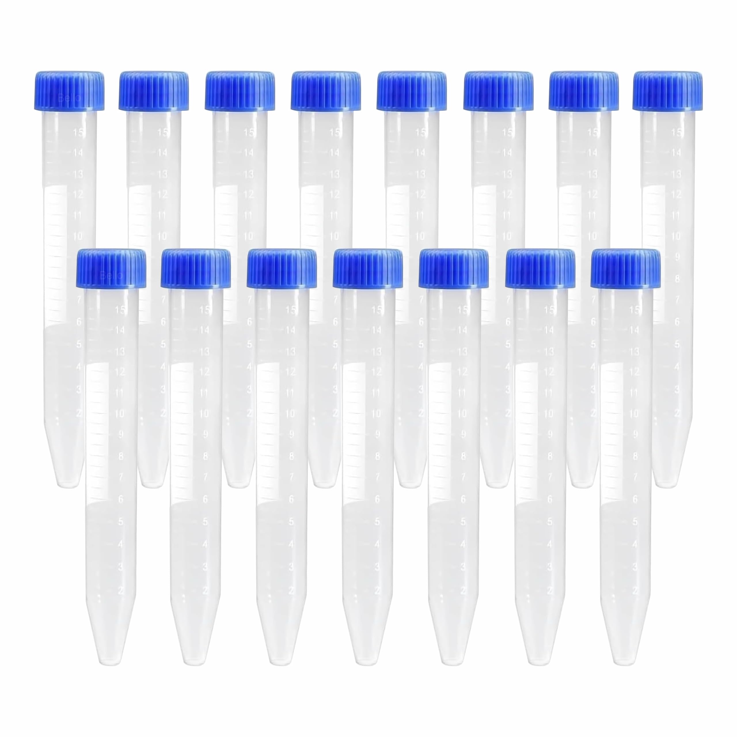 Bello Centrifuge Tube Conical Bottom 15ml Size - 120mmX15mm with Screw Caps, Pack Of 15 Polypropylene Conical Container Microcentrifuge Tube with Graduated Marks For Lab Laboratory-picture-11