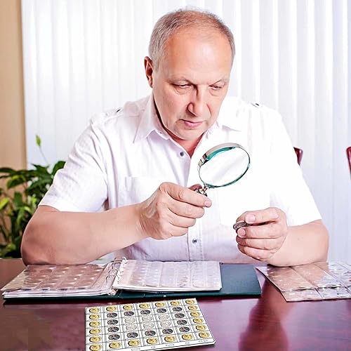 Miniatura 7 de 20 hojas de páginas de suministros para colección de monedas, páginas estándar de 9 agujeros para colección de monedas para colección de monedas (30