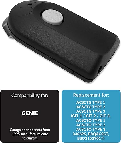 Miniatura 4 de Reemplazo remoto de puerta de garaje para Genie Intellicode ACSCTG Tipo 1
