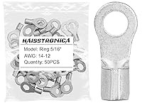 Vista 31 de haisstronica Conectores de cable no aislados, 30 terminales de horquilla de 1/4 ", kit de cobre con costura soldada AWG 8