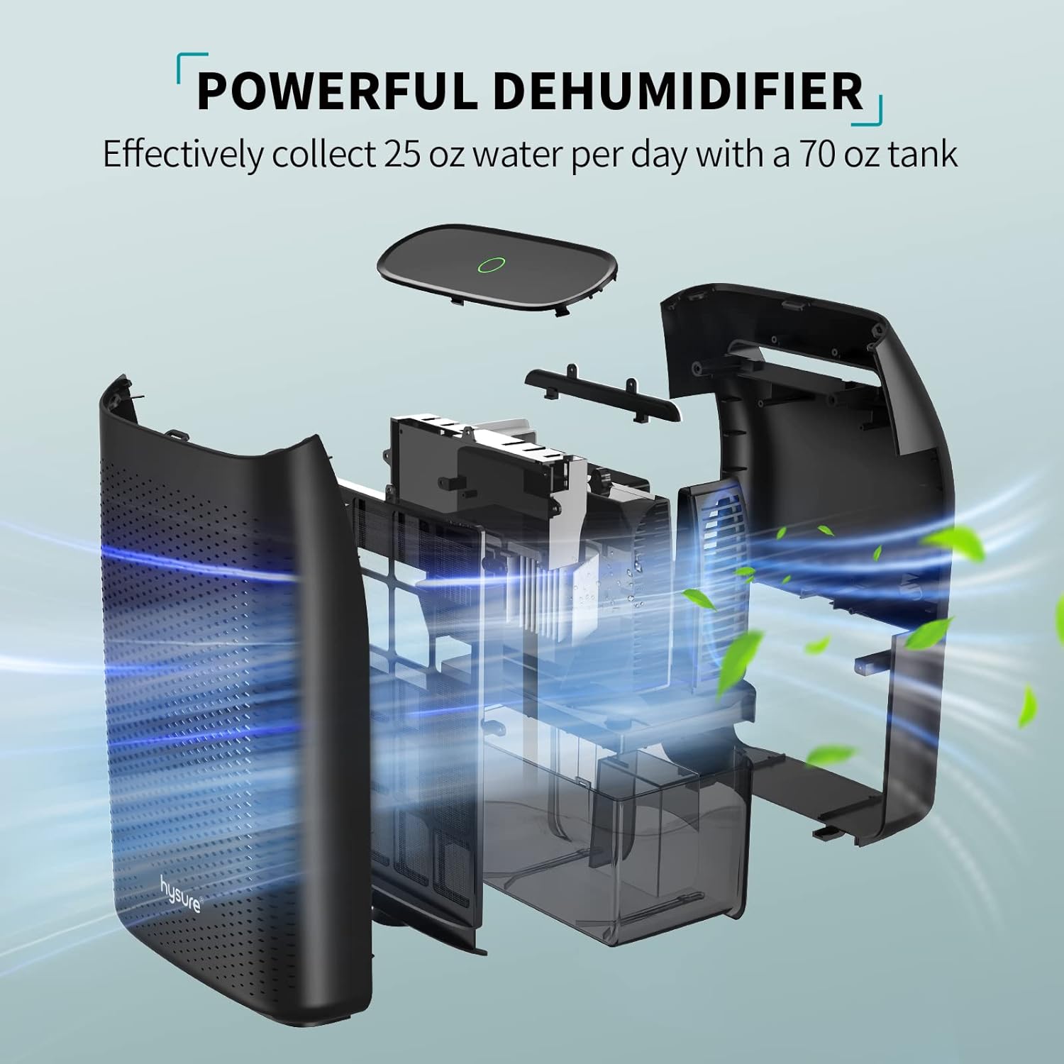 Ngabeledug view of Hysure T8 Plus Dehumidifier components