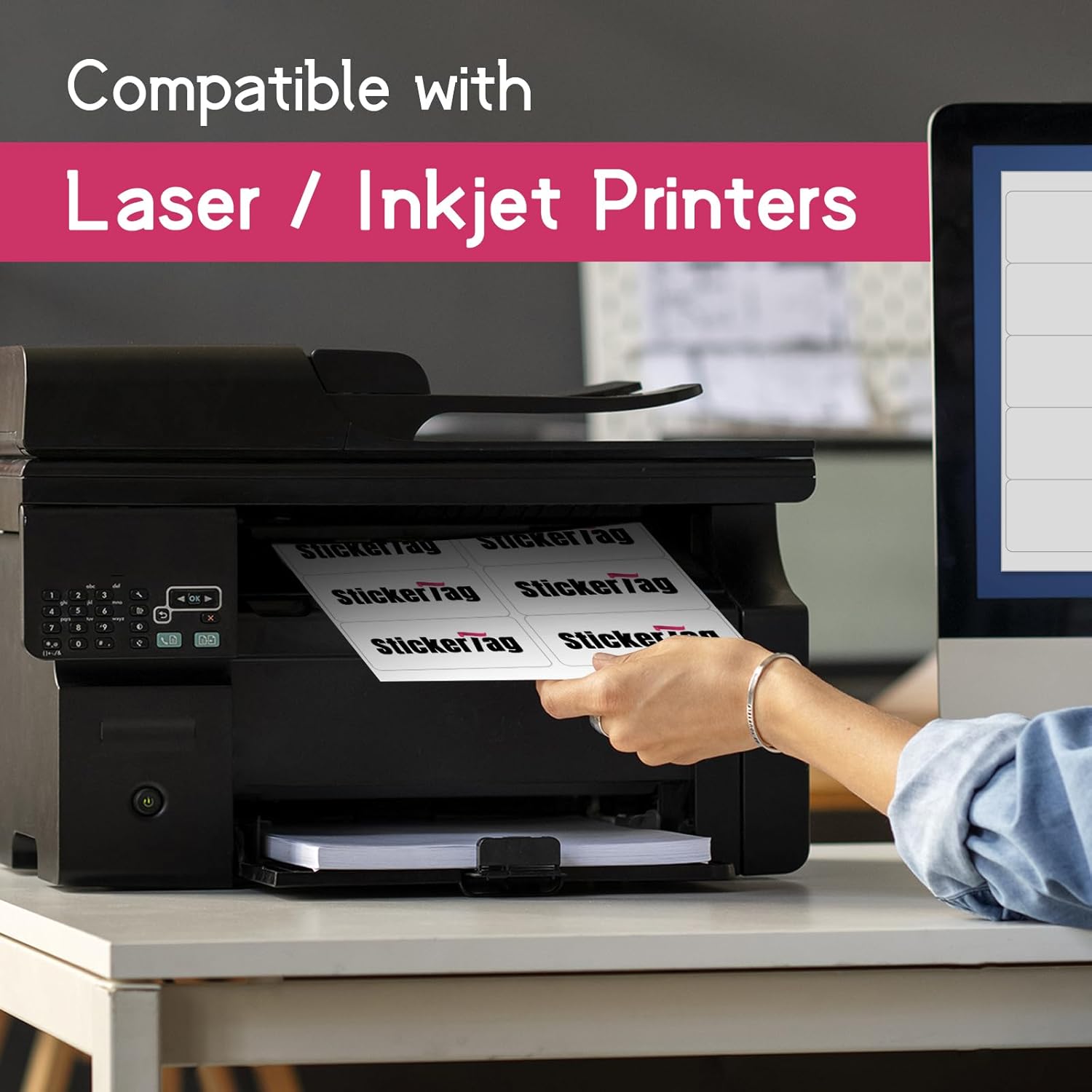 10UP 2" x 4" Shipping Labels Compatible with Laser & Inkjet Printers, Address Mailing Labels Self Adhesive Sticker Labels (100 Sheets,1000 Labels) - Image 6