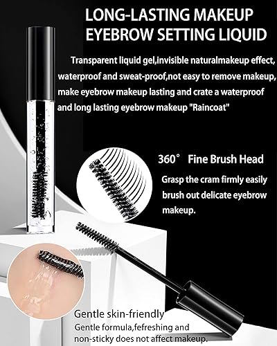 Miniatura 3 de Gel de cejas tintado impermeable rubio y pegamento transparente para cejas, máscara de cejas teñida, maquillaje líquido de color de cejas a prueba
