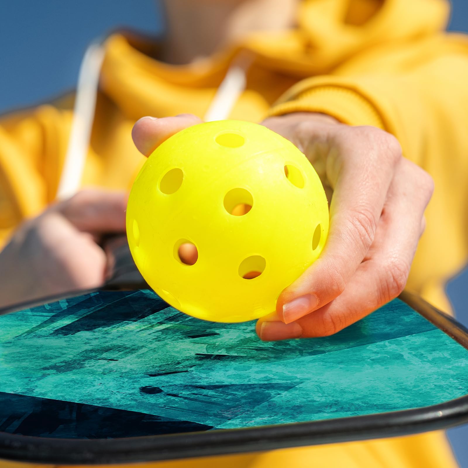 Pickleballs Für Outdoor – USAPA-genehmigt, 40-Loch, Langlebiges 3er-Set In Rot, Weiß, Blau