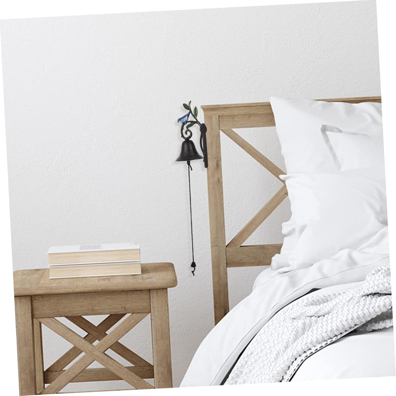 Generic Retro Cast Iron Decorative Doorbell Heavy Duty Vintage Bell for Use for Garden Farmhouse Porch Unique Hand-Painted Design