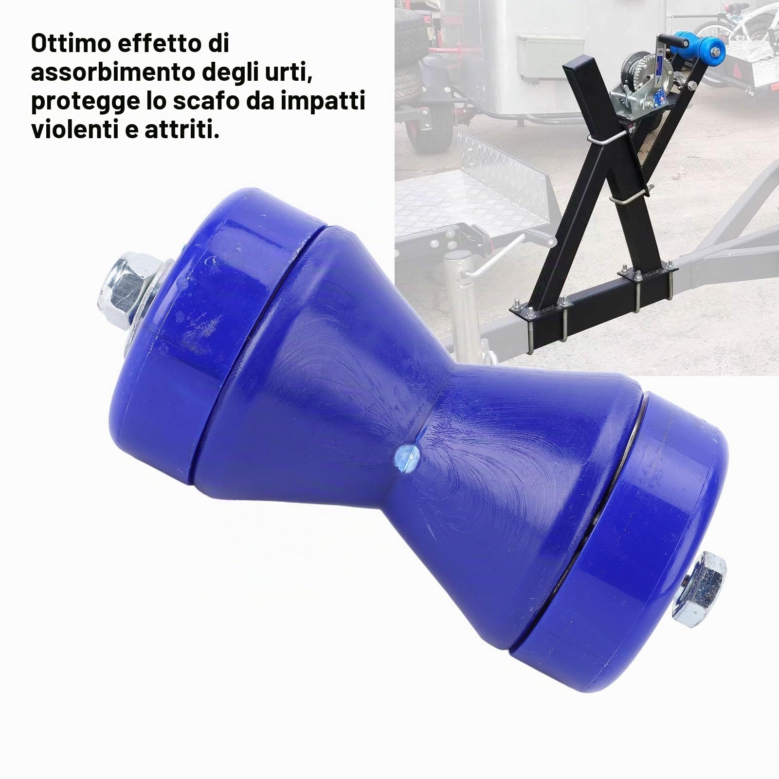 Rullo per Trambusto per Carrello Boro Barca Rullo del Rimorchio Gruppo Rullo in PVC Non Shock Shock per Le Barche più Grandi più Pesanti con Lunghezza Complessiva di 3,54