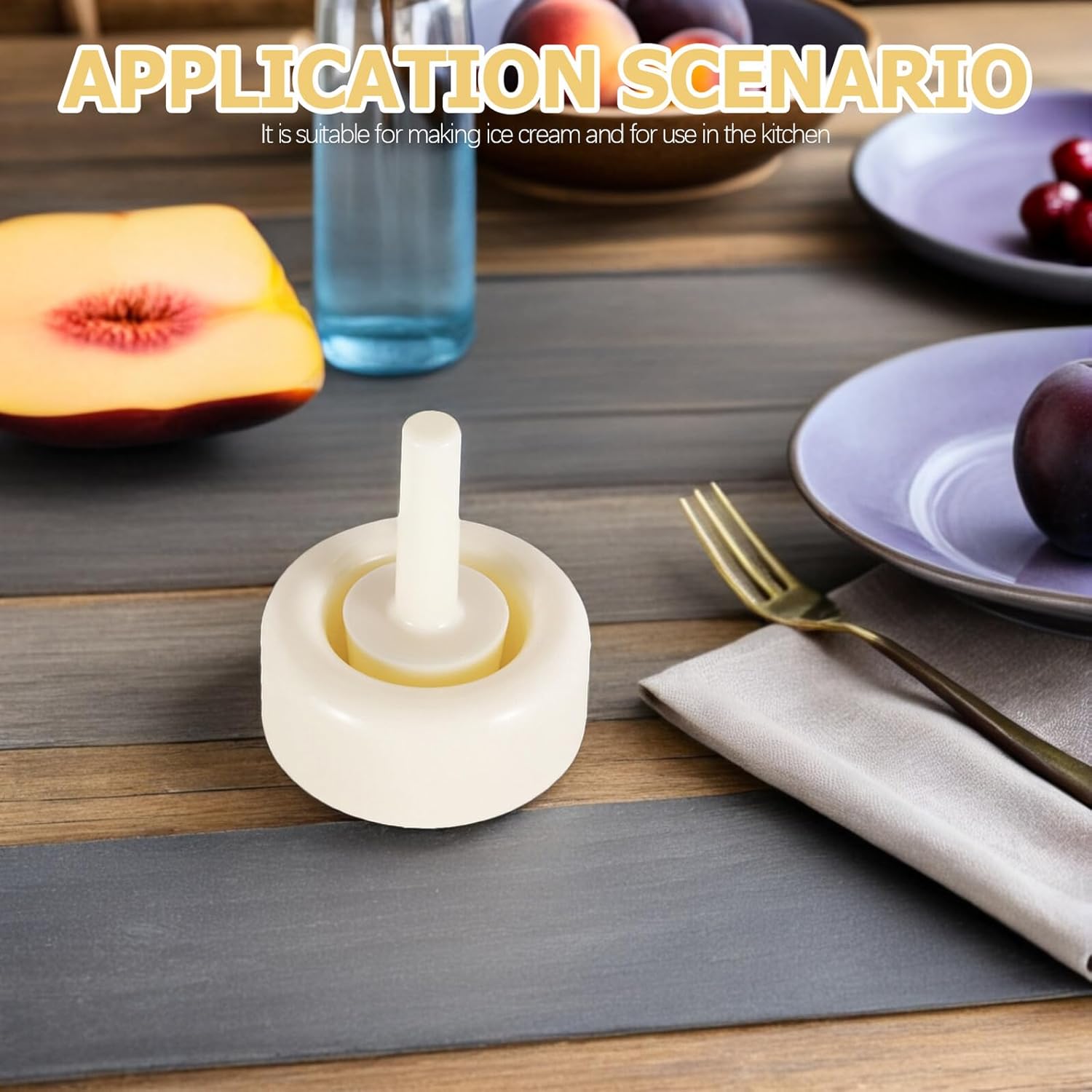 UPKOCH Kitchen Ice Cream Cone Shaper, Crispy Cone Roller Waffle Cone Maker, Ice Cream Cone Mold Kit, Egg Roll Maker, 9.25 Inch, White, Perfect for Homemade Desserts, Safe for Baking