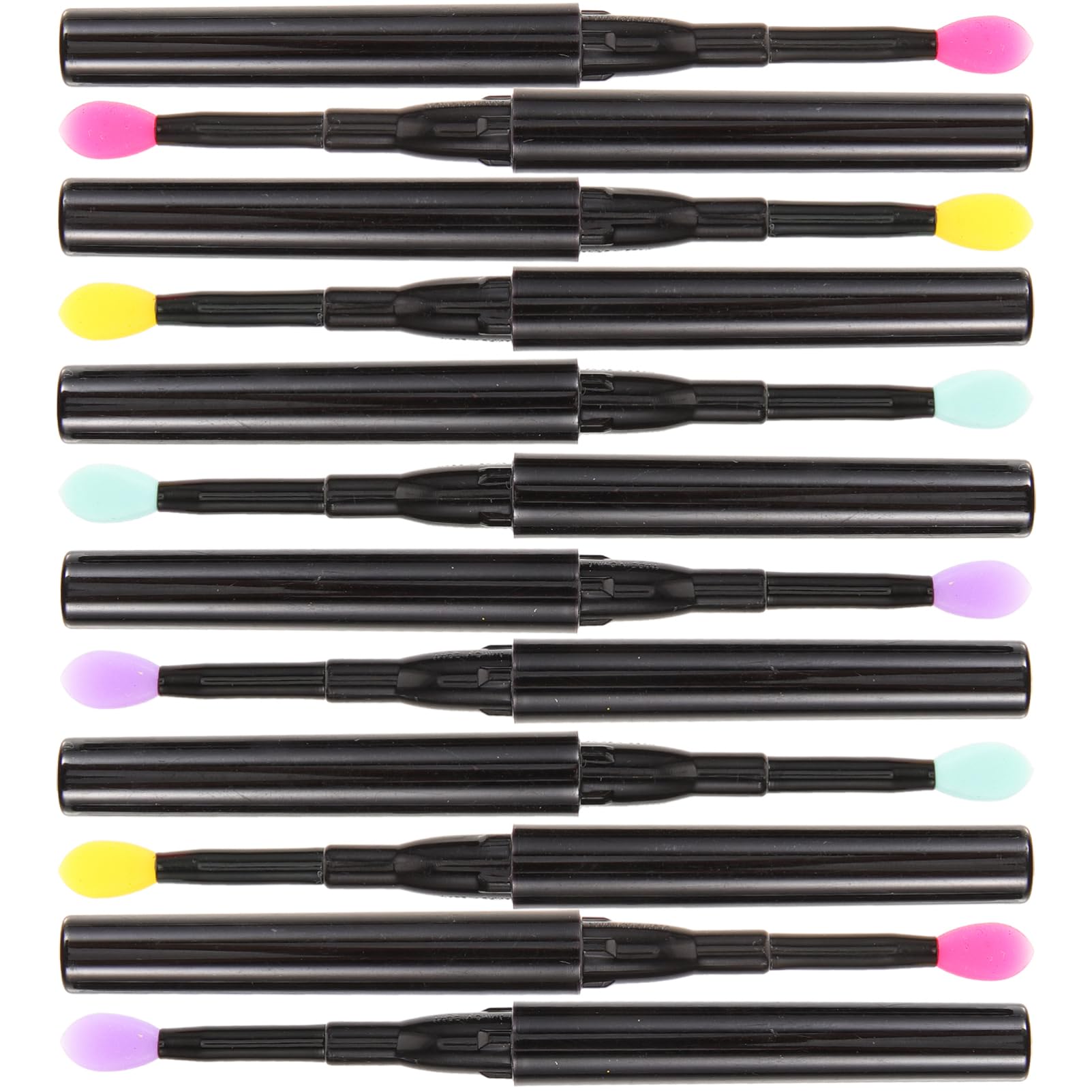 HAPINARY Makeup Brushes Set 12pcs Eyeshadow Brush Silicone Lip Applicator Lidded Lip Makeup Brush