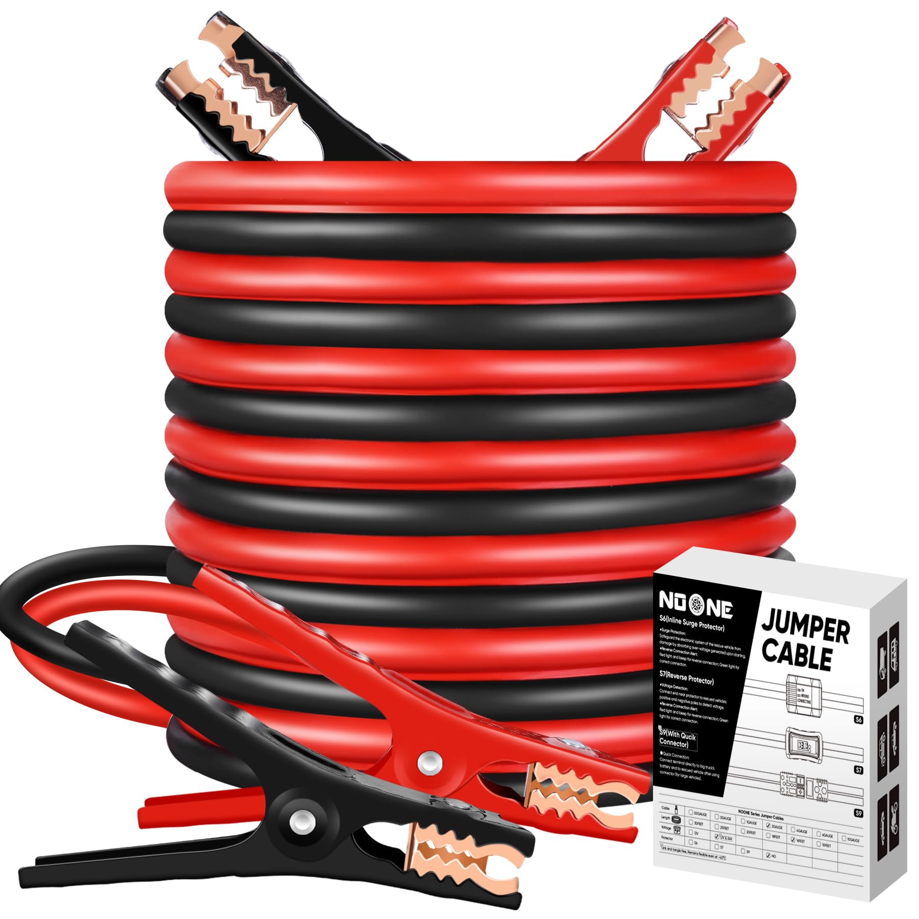 Noone 2 Gauge 16 Feet Jumper Cables
