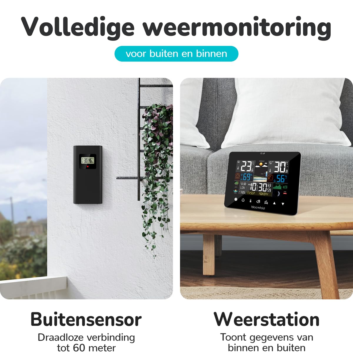 Bloomfold Weather Station outdoor sensor placement