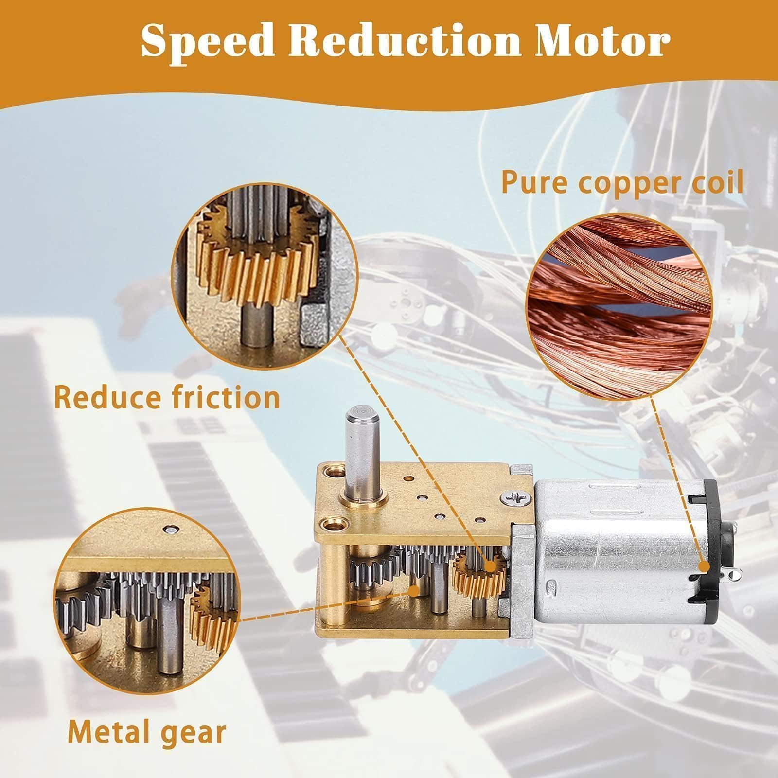 Mini Micro Moteur à Engrenages En Métal, Moteur De Réduction