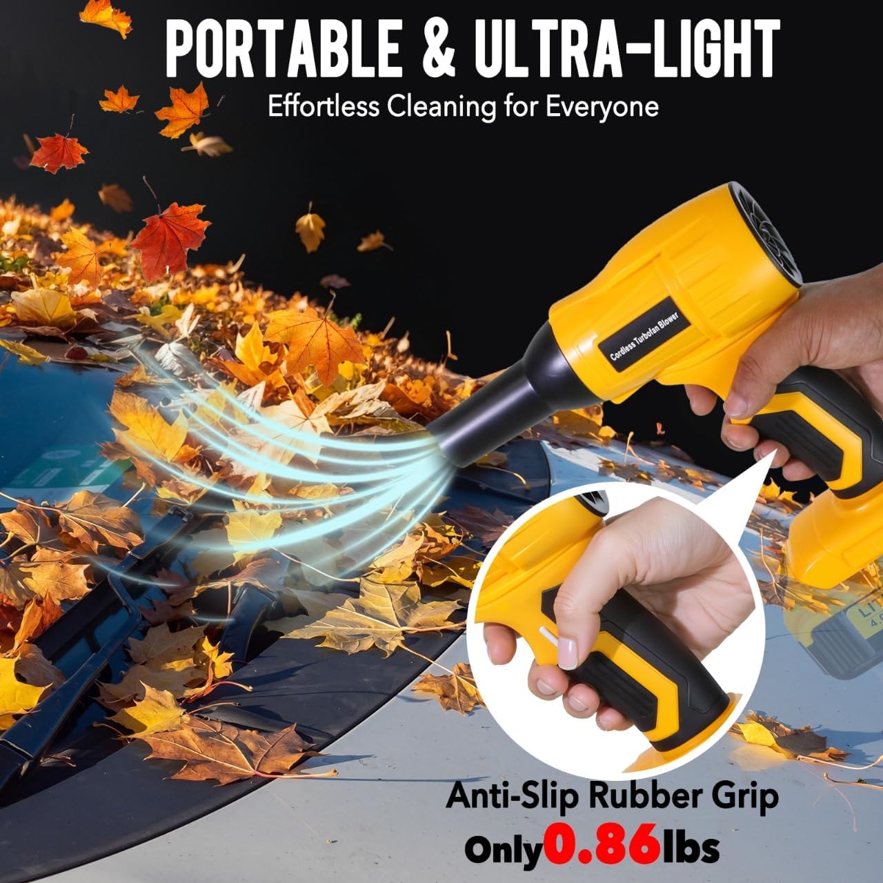 2025 Leaf Blower Cordless for DEWALT 20V MAX Battery, Variable Speed Handheld Leaf Blower, Small Electric Blower for Lawn Care, Patio Cleaning, Blowing Dust, Drying Surfaces (No Battery) - Image 4