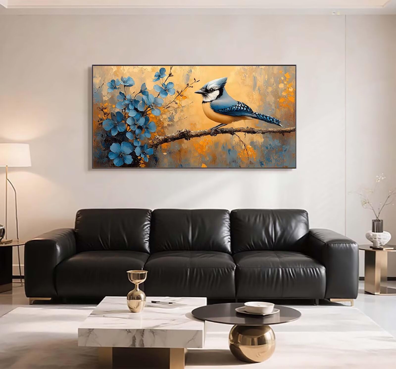 Kwiat duży XXL diamentowy obraz dla dorosłych, zestaw do majsterkowania 60 x 120 cm n5w-245 | Ptak Diamentowy Obraz Kreatywny dla Dorosłych DIY Diamentowe Malarstwo Zestaw Haft Zestaw Living Room Bedroom Decoration
