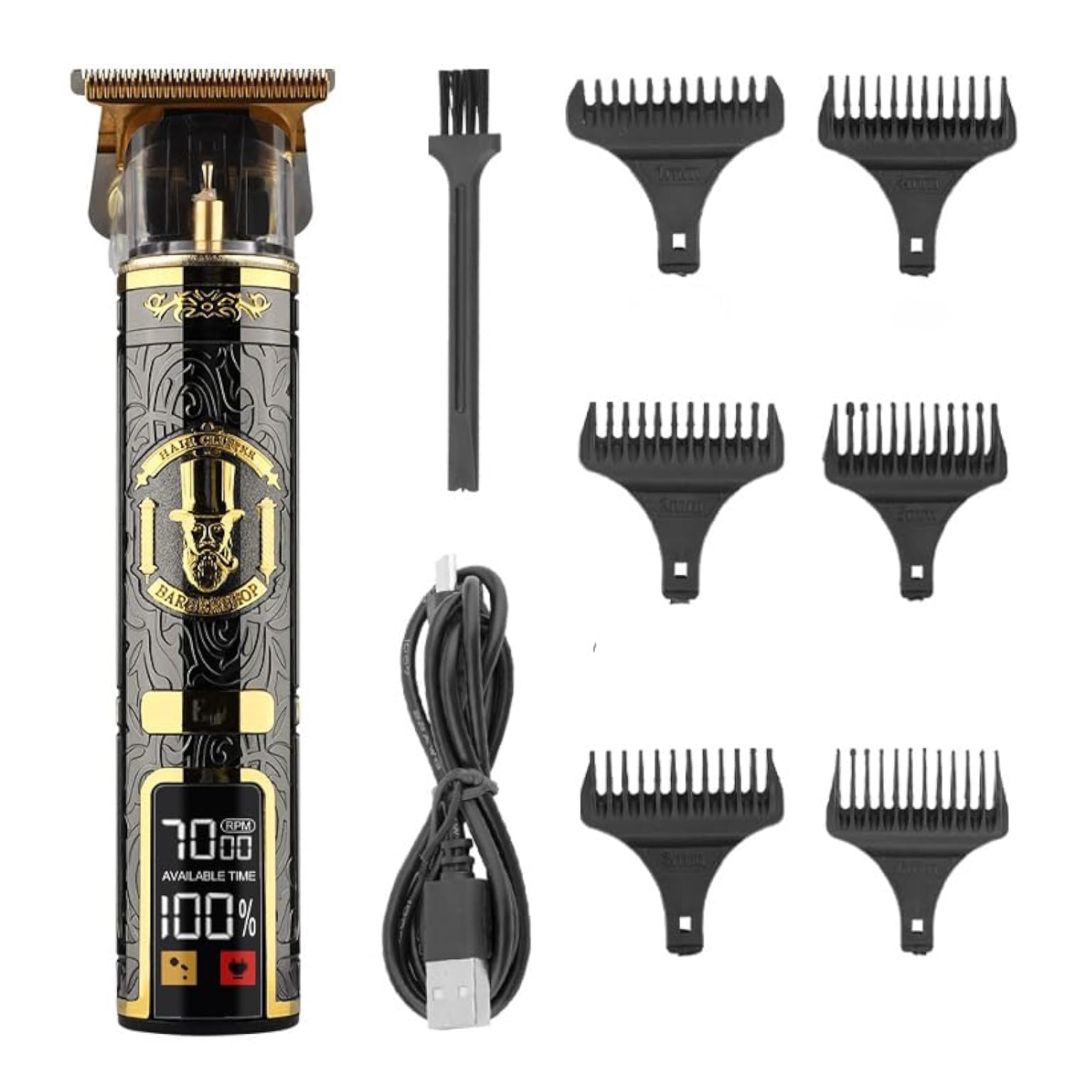 THE WHITE SHOP Hair Trimmer for Men Professional, Hair Clippers Grooming Cutting Kit, Cordless Zero Gapped Edgers Clippers Barber Supplies, Gifts for Men