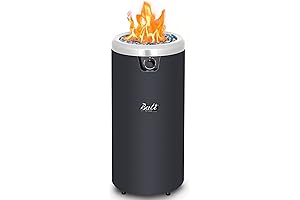 BALI OUTDOORS Round Propane Fire Pit Gas Firepit Fire Column