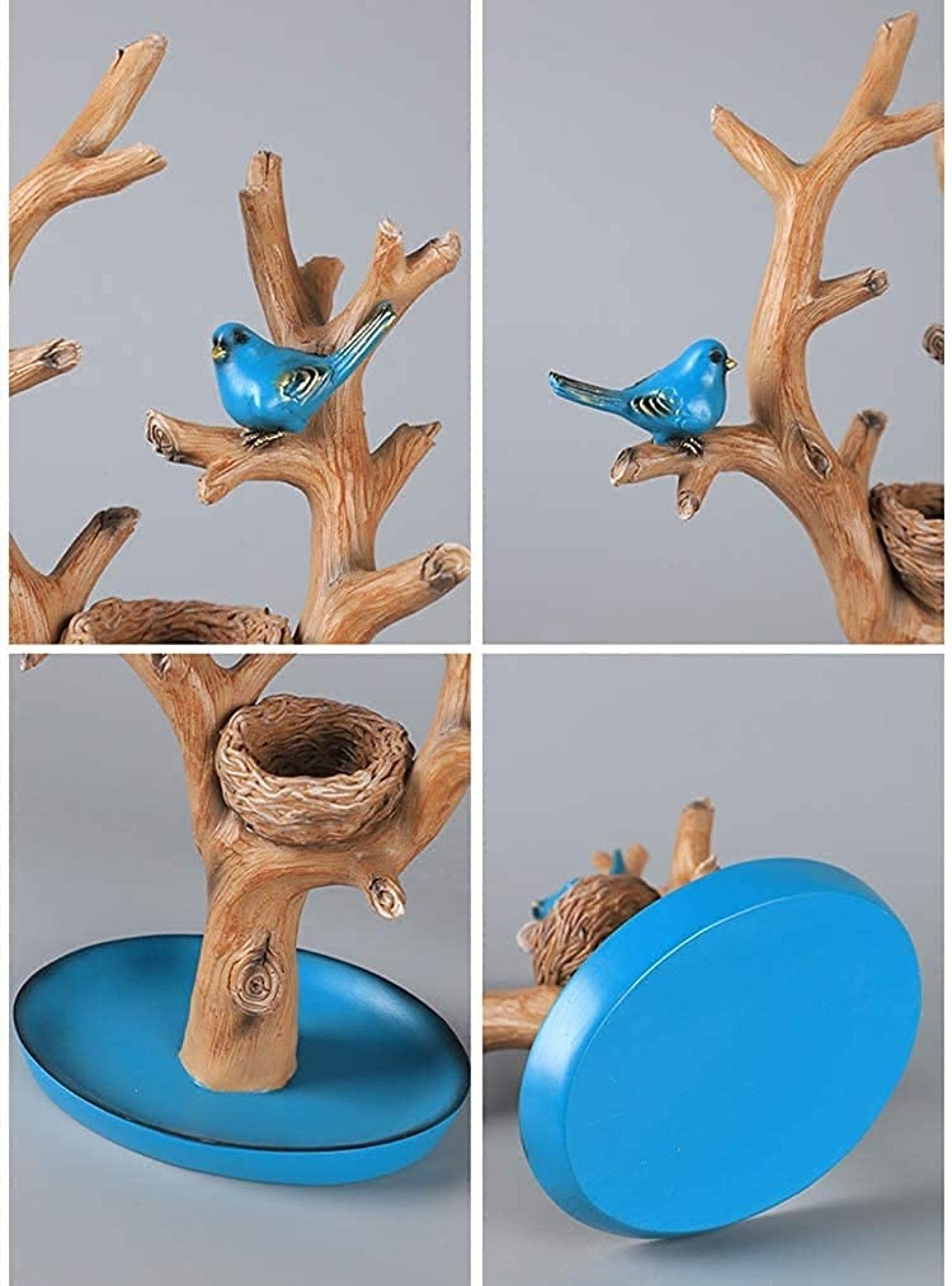 Amazon｜キーホルダー 入り口収納 キーホルダー キーホルダー ジュエリーディスプレイホルダー アクセサリーツリー イヤリング ネックレス コイン収納  アクセサリーボックス キーフック アイテムボックス ファッションウッド アクセサリー収納ボックス 木のハンガー ...