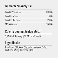 Vista 8 de Good 'n' Fit Twist Sticks hechos con venado real, 15 unidades, trata a tu perro con masticables de cuero crudo de larga duración y altamente