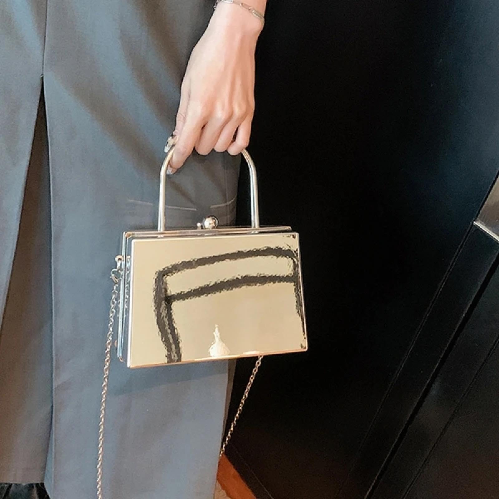 Abendtasche Damen Clutch Mode Acryl Abend Tasche Clutch Box Frauen Elegante Hochzeit Party Handtasche Damen Dame Bankett Kette Cross Body Schulter Tasche