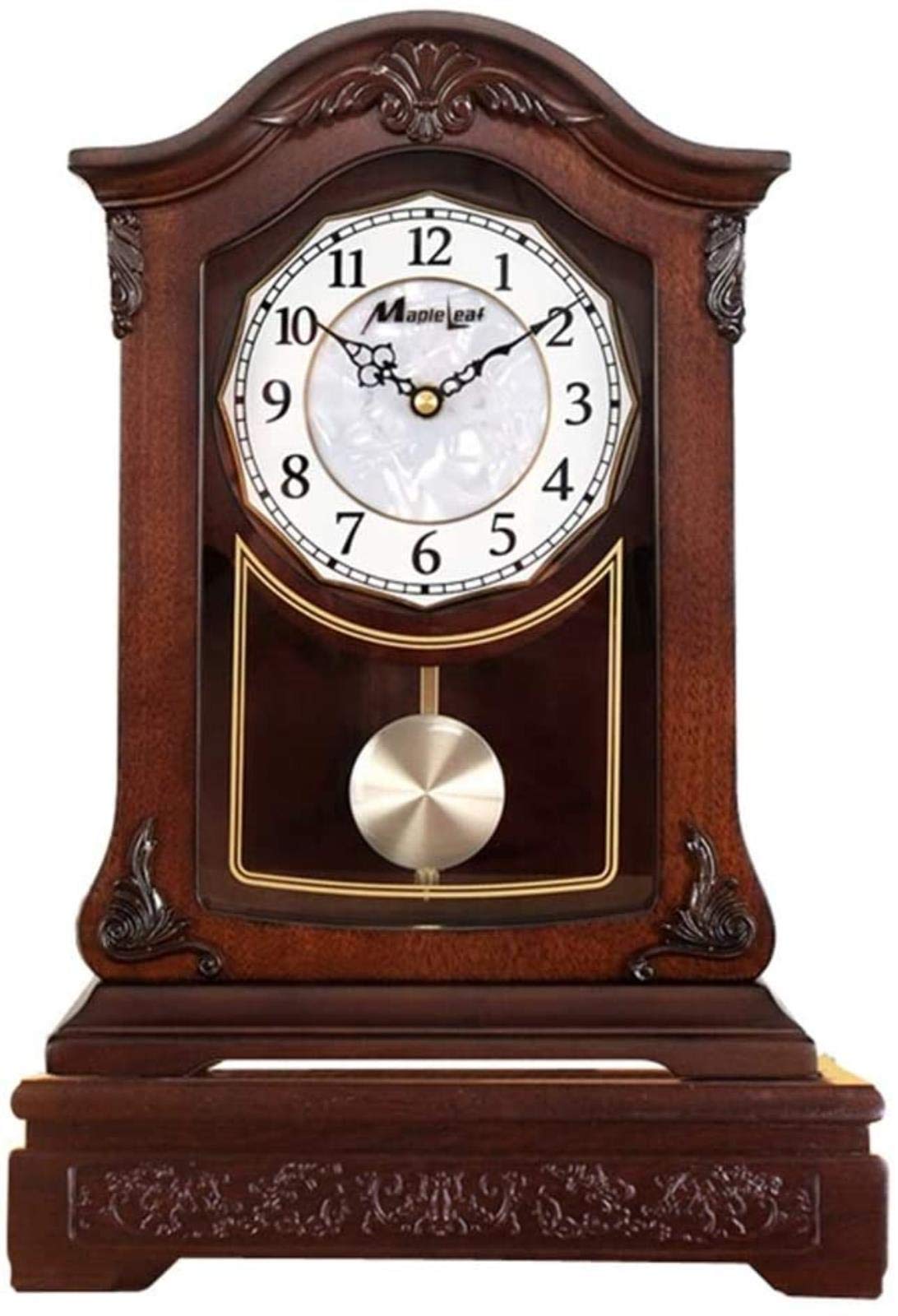 XJZKA Retro Silent Pendulum Clock，home Decorative Clock，Battery ODesk Clock For Fireplace Mantel, Office, Shelf desktop-clock