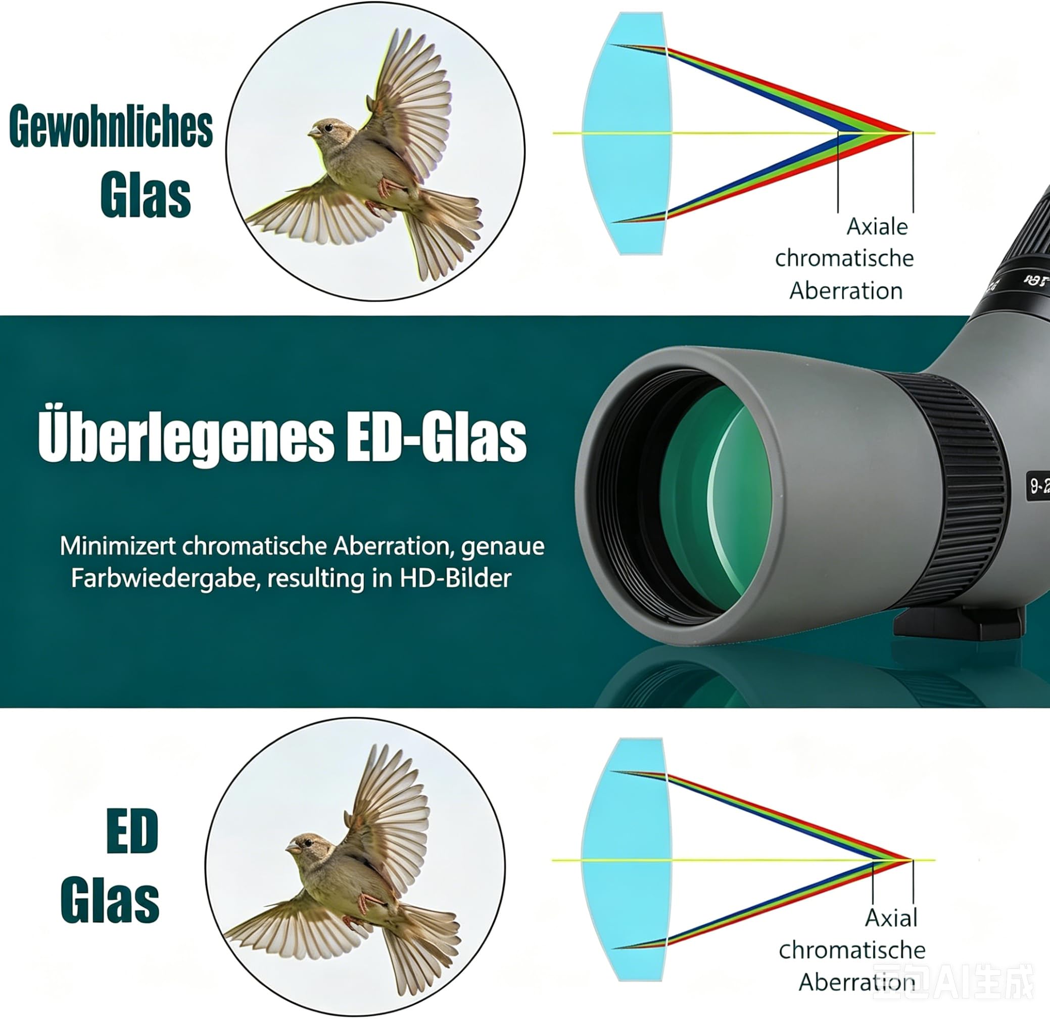 Svbony SV410 Mini Luneta Ed 9-27x56, Ed Glass Fmc Lens Kompaktowy Przenośny Luneta Do Obserwacji Ptaków Dla Kolibra, Podróży, Krajobrazu, Strzelania Sportowego, Polowania