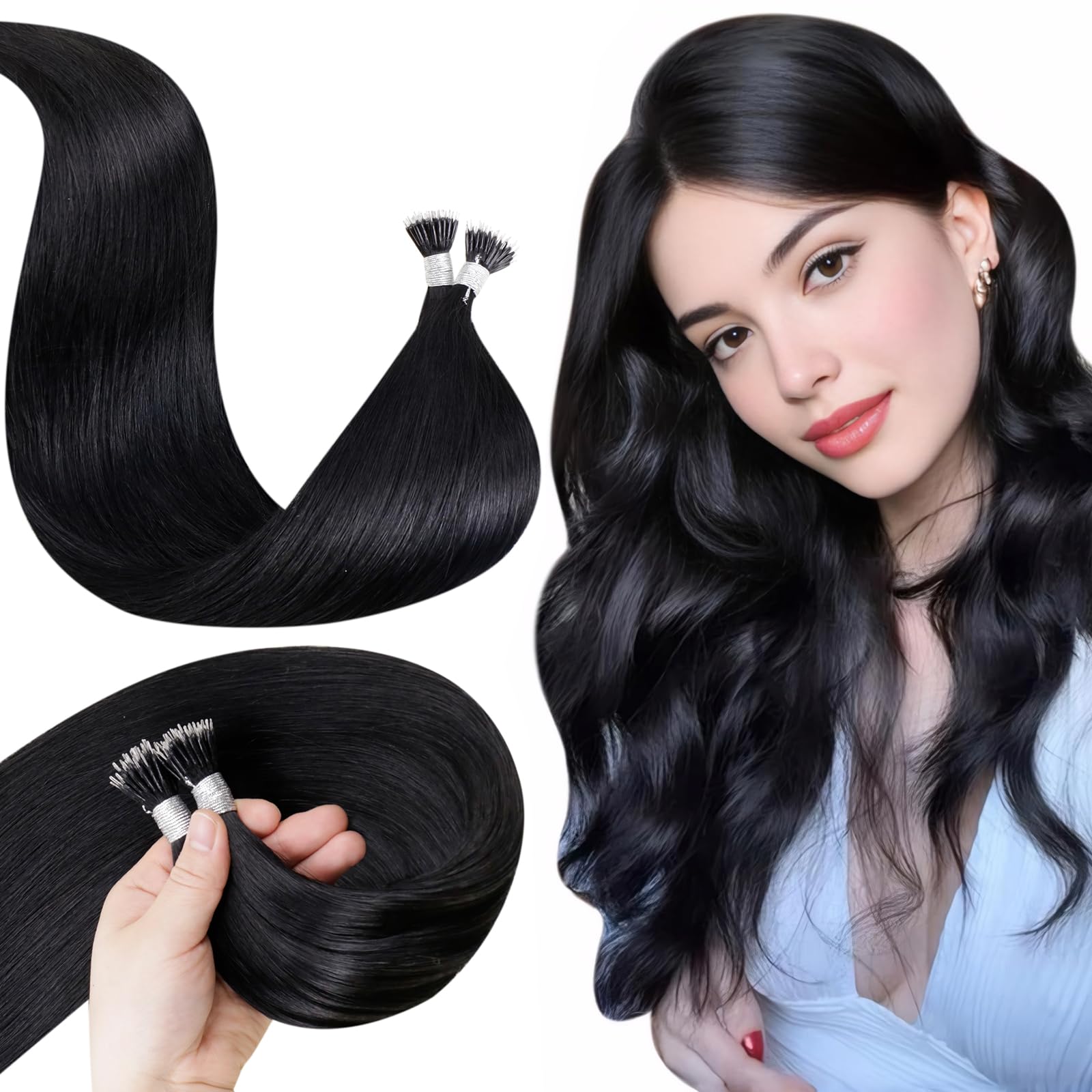 LaaVoo Echthaar Extension Haar Extensions