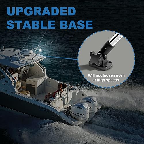 Miniatura 22 de Obcursco Luces de popa de barco, IP67 impermeable, plegable, luz LED blanca de anclaje para lanchas marinas, pontones, pesca, lubinas y Jon