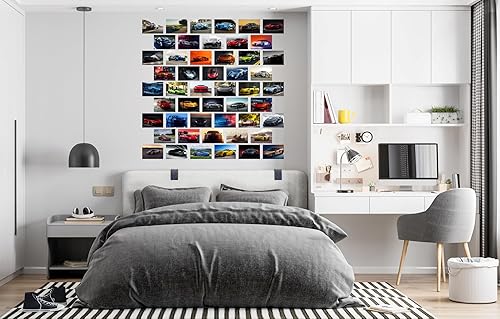 Miniatura 6 de Libemz, 50 pósteres de automóvil  Kit de collage estético de pared de autos deportivos, arte de pared para habitación de niños, decoración de