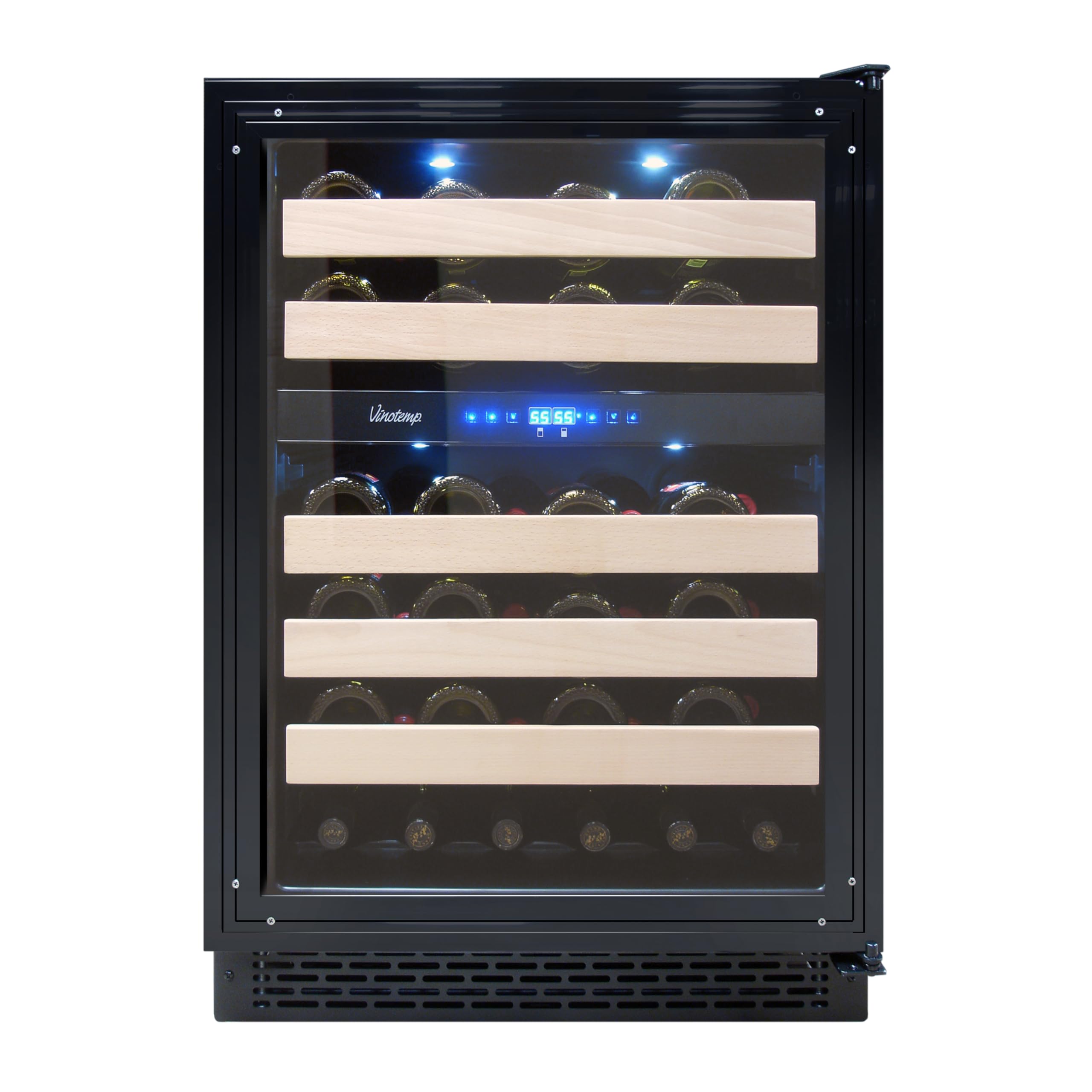 Vinotemp VT-24PR46 Private Reserve Series Panel Ready Dual-Zone Wine Cooler, Black | Fridge.com