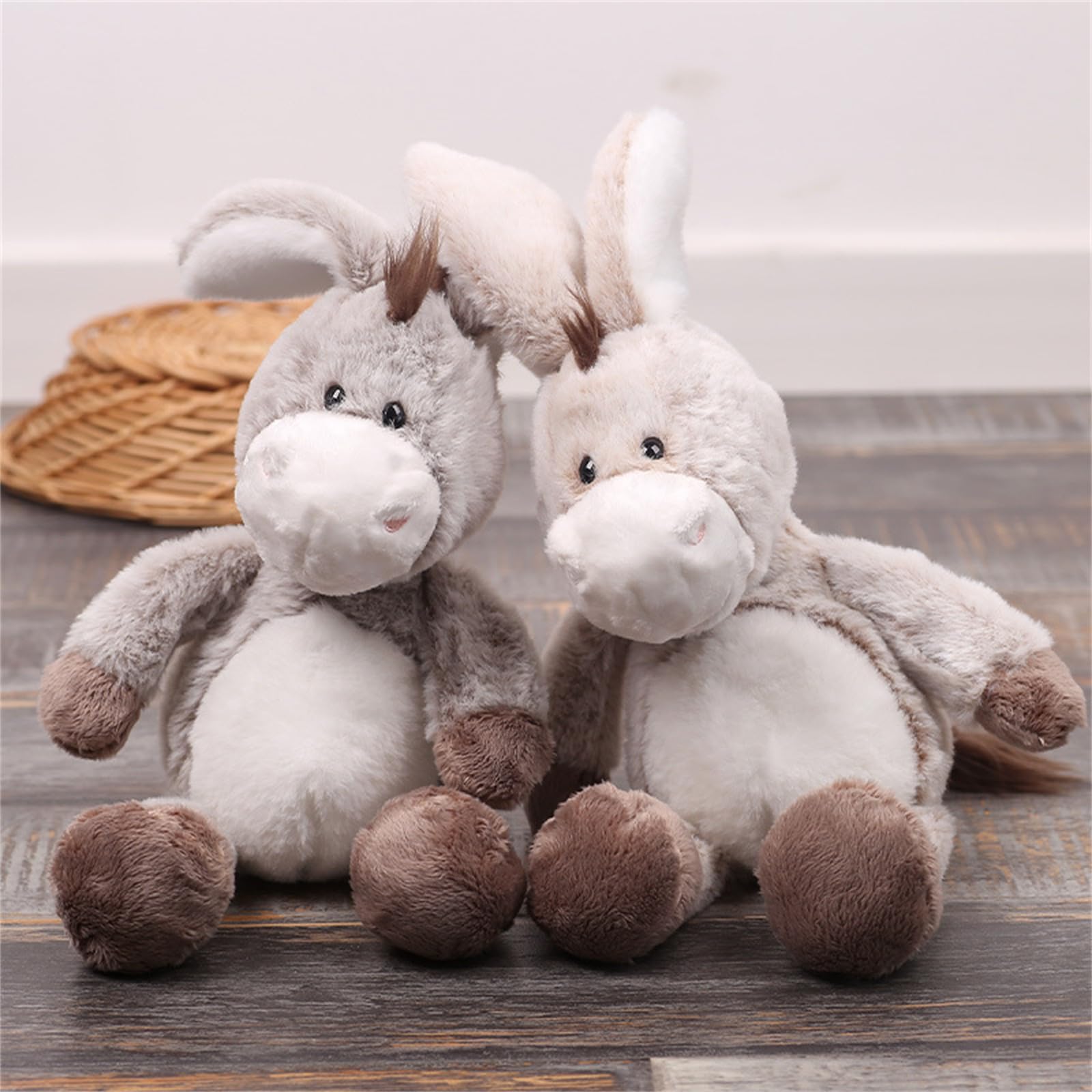 Cute Grey Donkey Soft Toy - Cuddly Toy for Children Boys & Girls - Soft Plush Donkey for Cuddling and Playing - Gift - Image 2