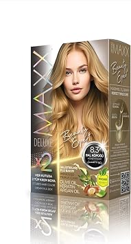 MAXX DELUXE BEAUTY EXPERT HAIR COLOR CREAM 1 BOX 2 X 50 ML CREAM Honey Foam 8.3