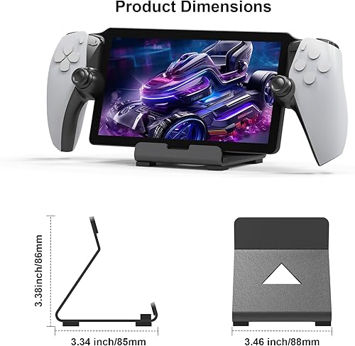 Miniatura 3 de Base de soporte compatible con PS5 Portal Remoto, soporte de aleación de aluminio esmerilado con soporte antideslizante para consola portátil