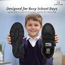 APPALON Unisex Kids Uniform School/Sports/Casual Black Shoes | Classic Velcro Strap Comfort and Durability, EVA Sole and REXIME Upper Shoes for Boys & Girls, Size Kids 13 gallery image