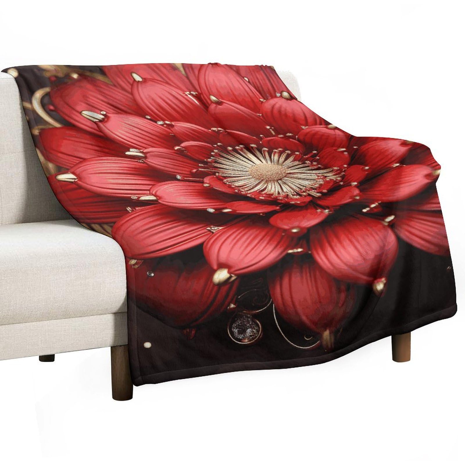 Couverture en flanelle à fleurs pour vos soirées lecture sur le lit