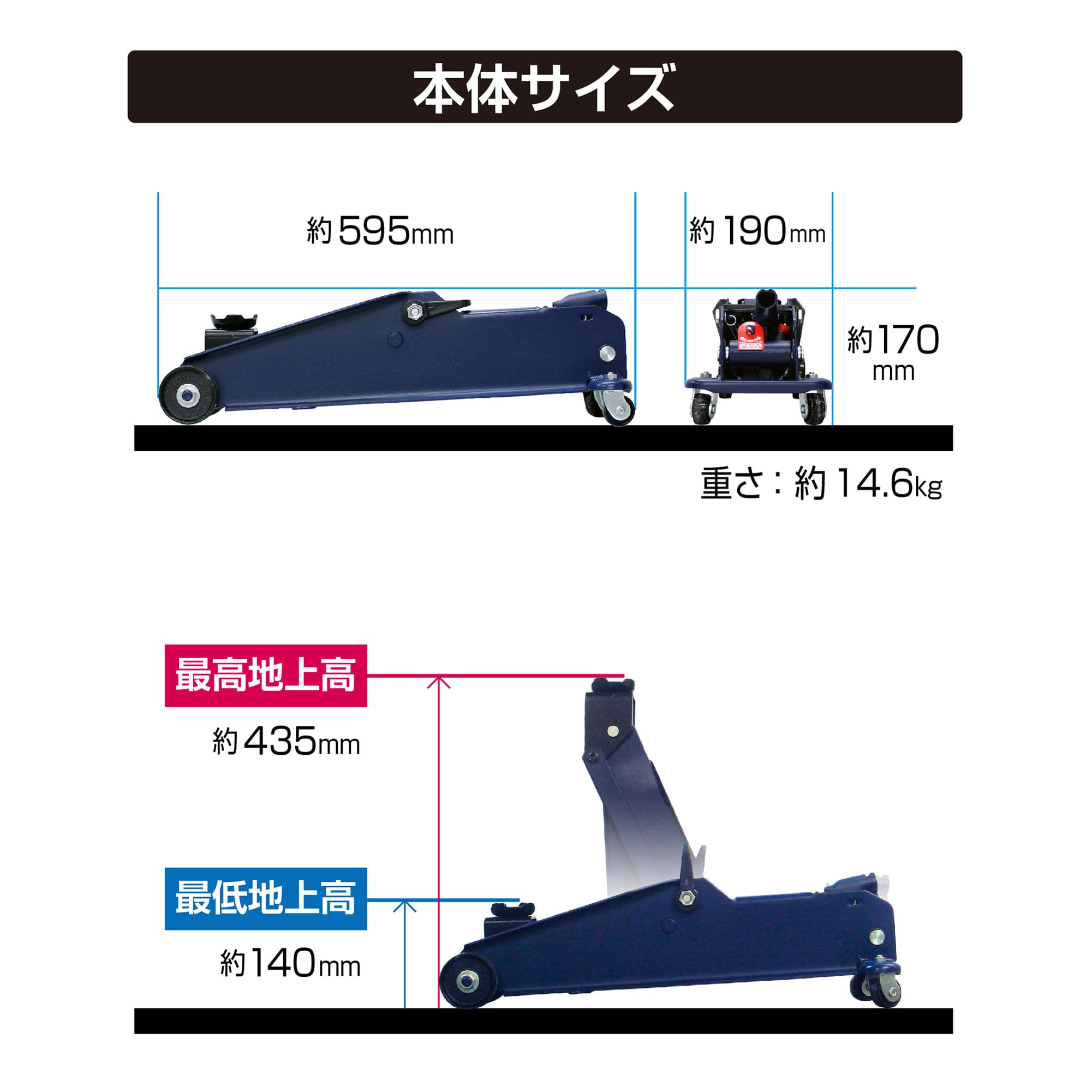 Amazon.co.jp: メルテック(meltec) SUV 車用 油圧フロアージャッキ 3t 