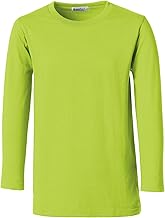 dressforfun 901033 Children's Long Sleeve Basic Shirt with Round Neck, Cotton, Various Colours and Sizes
