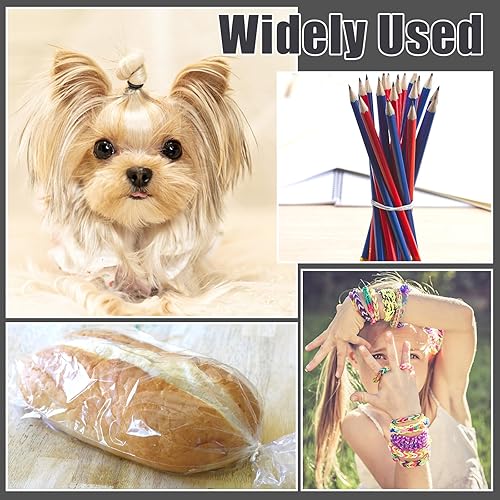 Miniatura 7 de Juego de 2200 bandas elásticas para el cabello con juego de herramientas de peinado, mini bandas transparentes y lazos elásticos negros para el