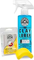Chemical Guys CLY_113 OG Clay Bar & Lubber Synthetic Lubricant Kit – 16 fl oz, Light/Medium Duty, for Car Lovers, Detailers & Auto Enthusiasts – Essential Car Detailing Kit Accessory, 2 Items, Yellow