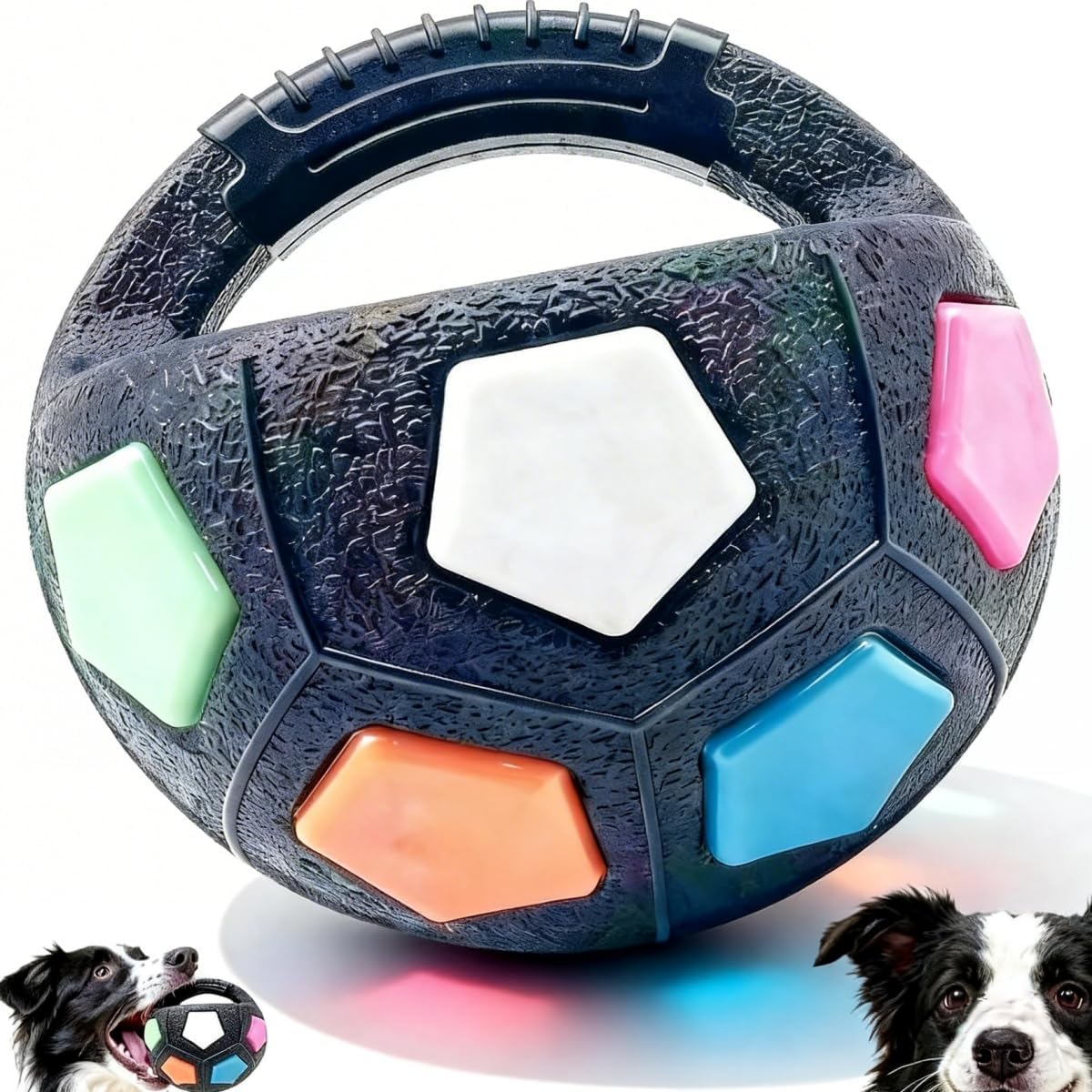 Pelota Calmante para Perros - Juguete Flotante para Morder con Sonido, Alivio de Ansiedad