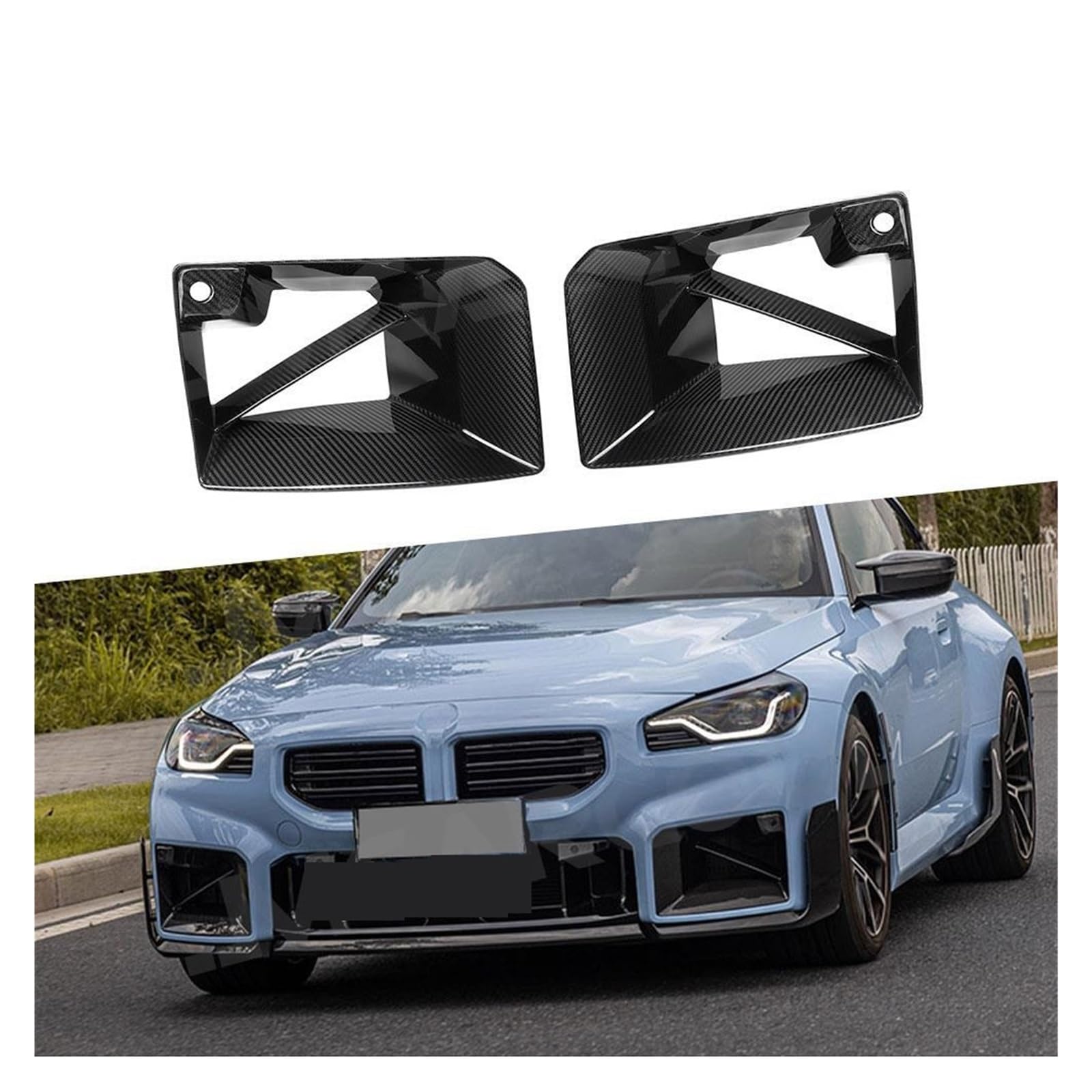 g87 m2 リアルドライカーボンファー　フロントバンパーベント　未使用品 Amazon.co.jp: ドライカーボンファイバーフロントバンパーエア