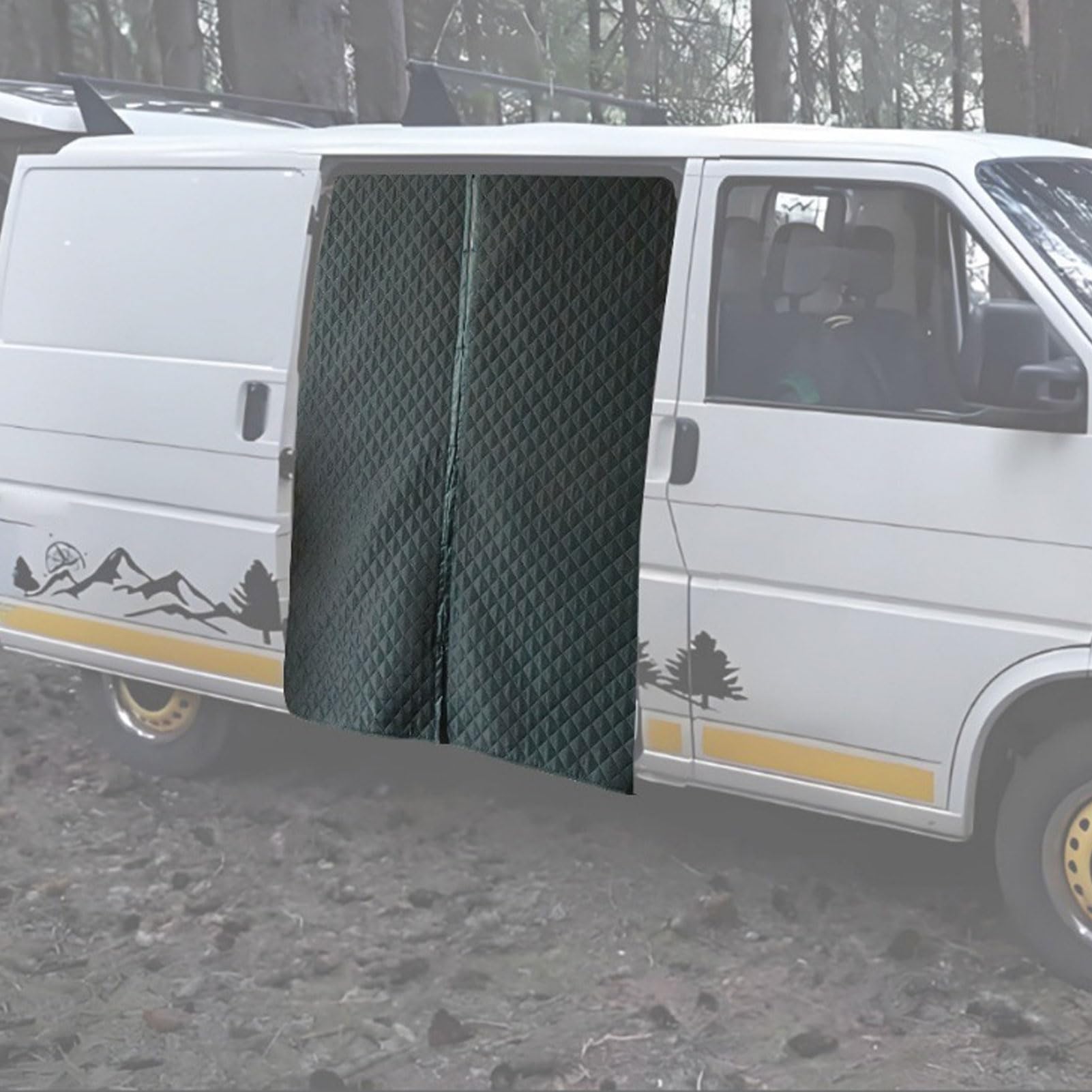 EMUKOEP Le Rideau Isolant de Porte de Camping-car pour L'hiver Scelle Efficacement L'air Froid pour une Expérience de Camping-car Confortable
