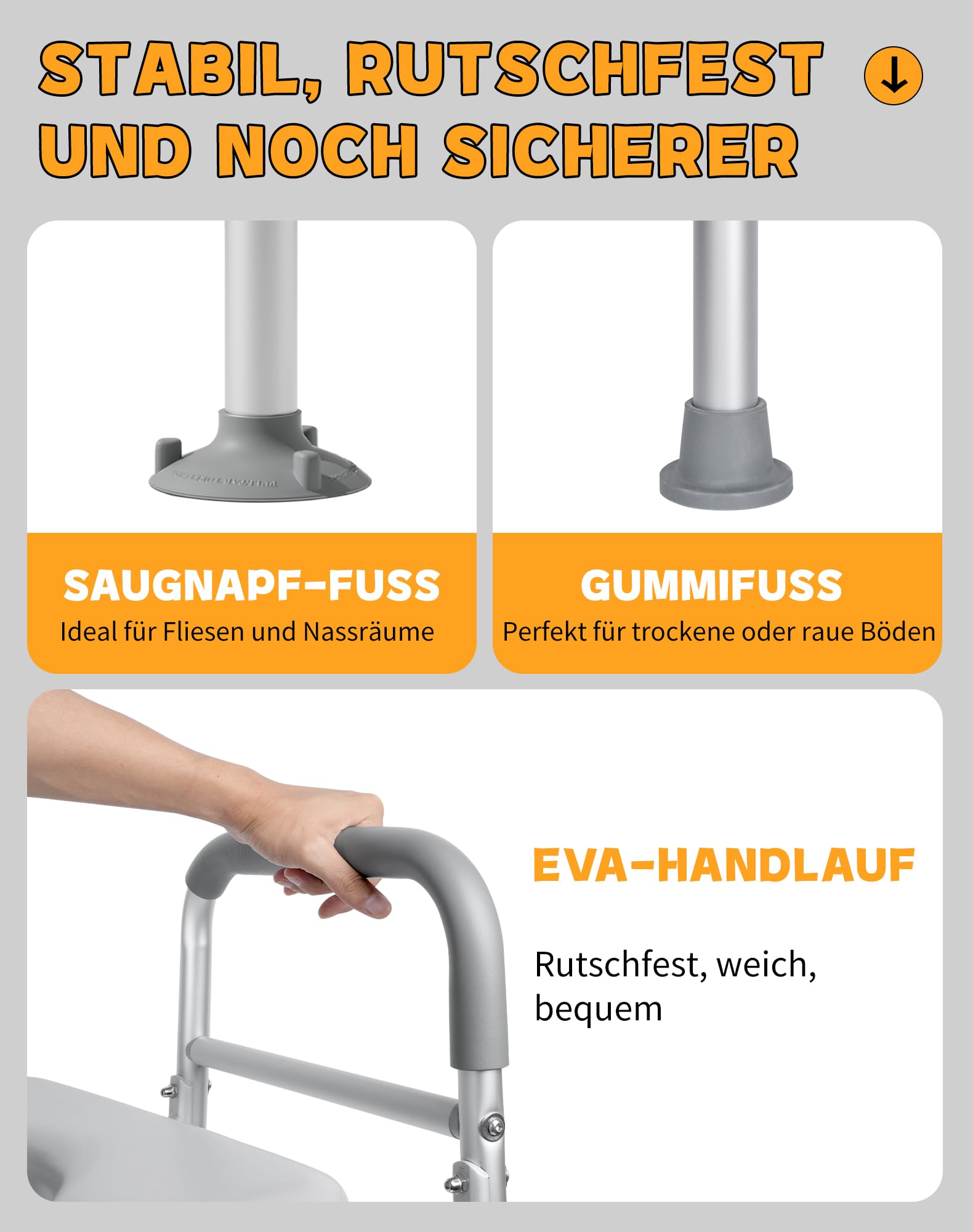 Podwyższenie deski sedesowej z podłokietnikami, regulacja wysokości siedziska – ergonomiczna pomoc w wstawaniu dla seniorów, kobiet w ciąży i osób z ograniczoną mobilnością, antypoślizgowe