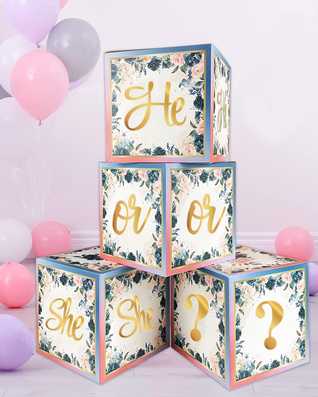 He or She Balloons Boxes