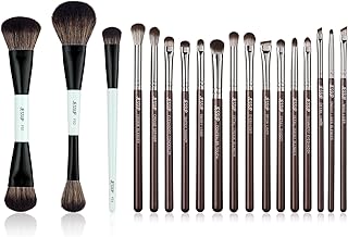 Jessup Juego de brochas de maquillaje de dobl...