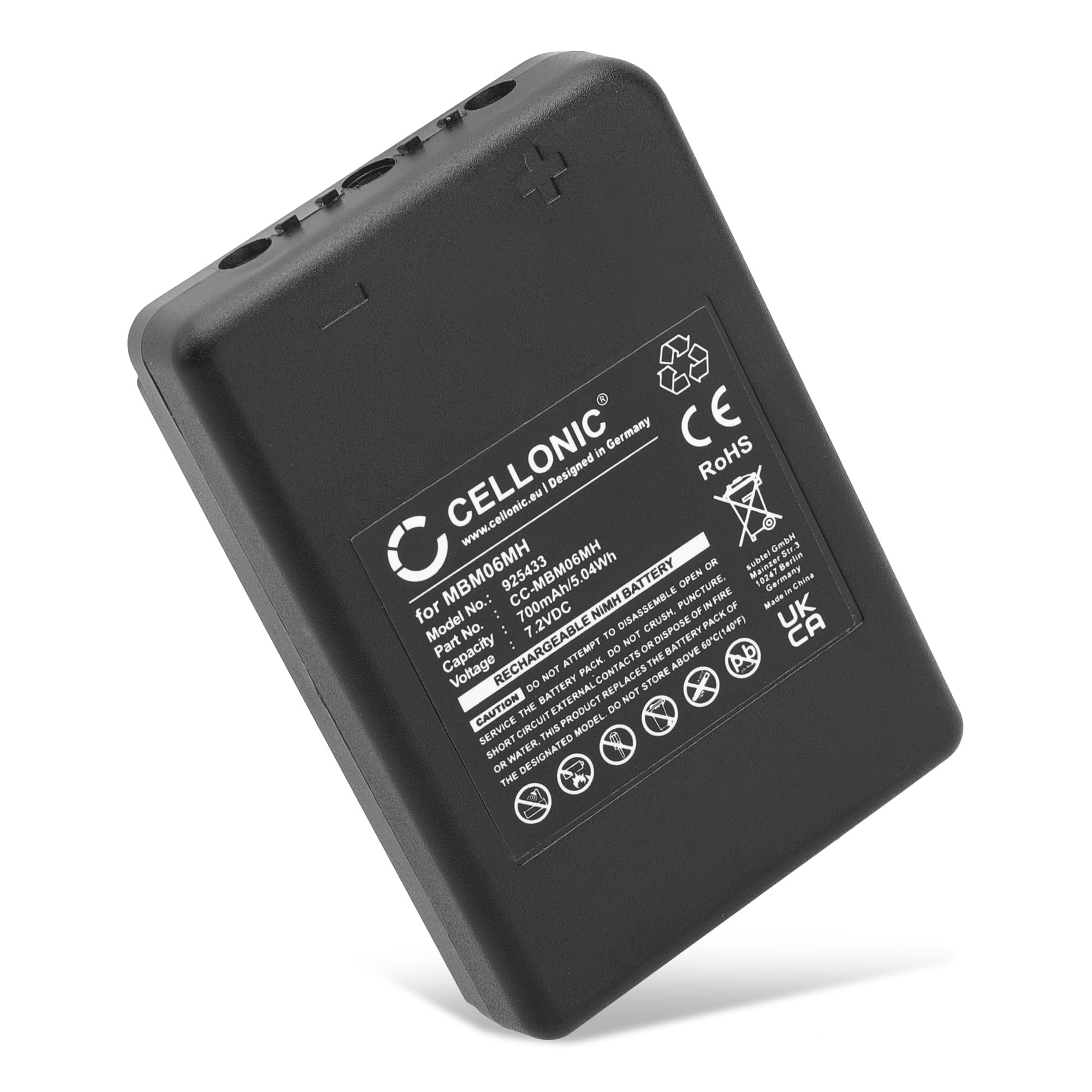 Batteria per telecomandi Compatibile con Autec E16 KTC, E16 Sirio 42, Modular MJ 700mAh 7.2V