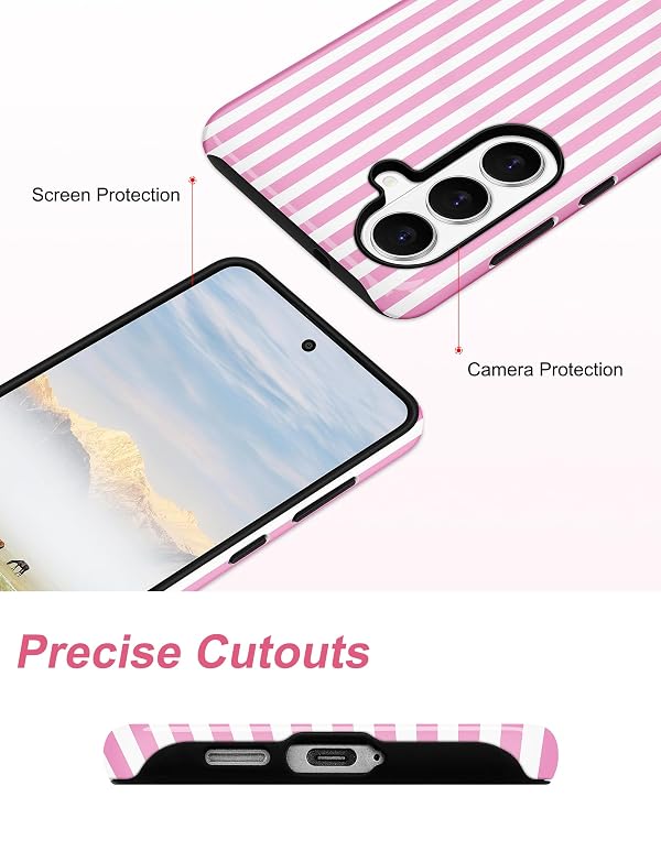 Aitipy Magnetic Striped Phone Case for Samsung Galaxy S22 Plus, Pink by Aitipy - Used condition - Image 6