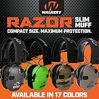Vista 33 de Walker's Razor Slim Ultra Bajo Perfil Diseño Compacto Rango Ajustable Disparo Caza Protección Auditiva Orejeras Electrónicas
